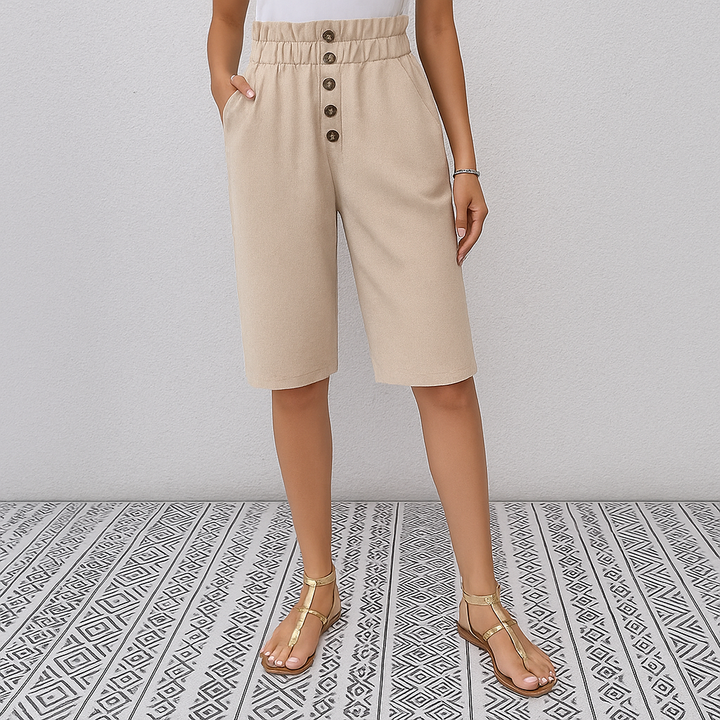 Haremshose mit hoher Taille und lockerer Passform für Damen