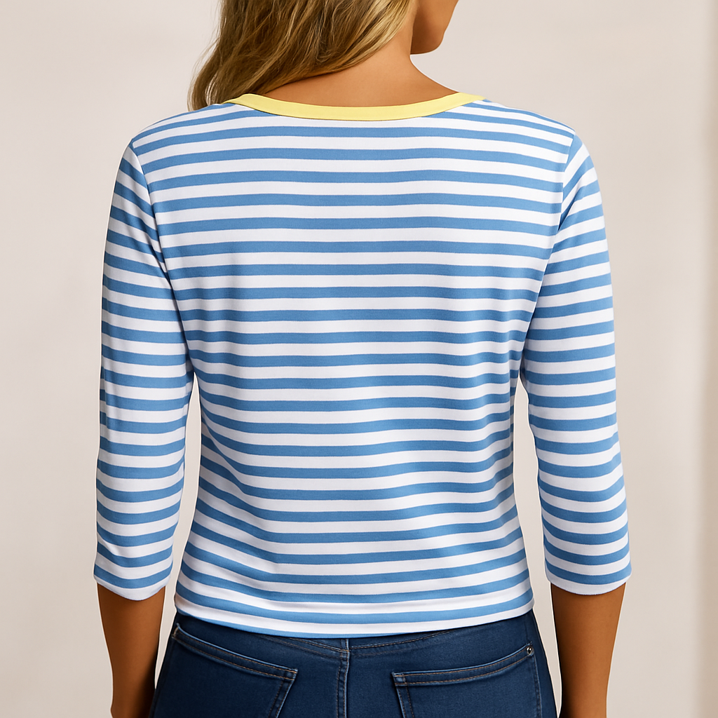 Lässiges T-Shirt mit V-Ausschnitt für Damen