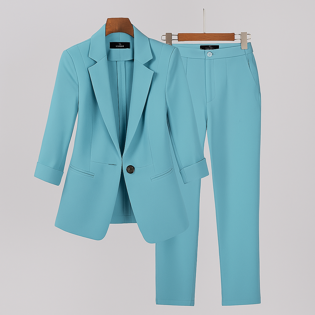 Formelles Anzug-Set für Damen mit Blazer und Hose