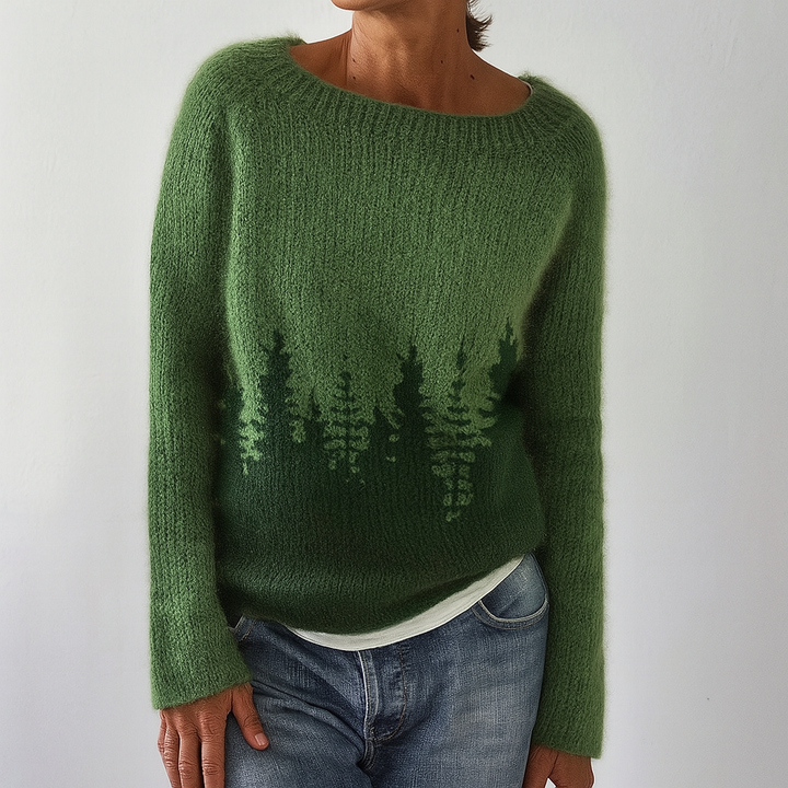 Retro-Zopfmusterpullover für Damen