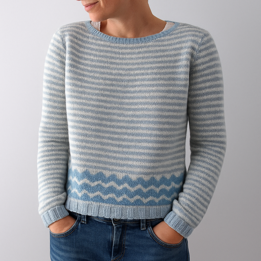 Retro-Zopfmusterpullover für Damen