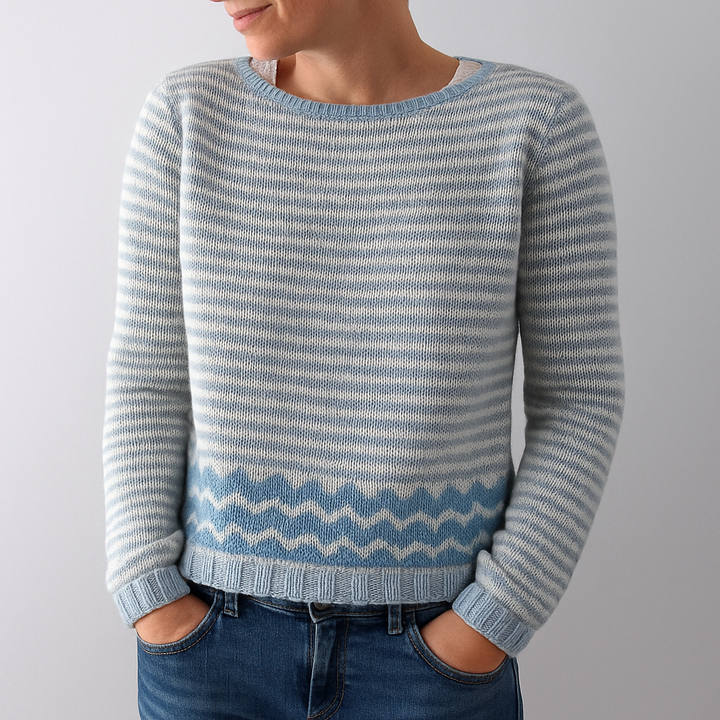 Retro-Zopfmusterpullover für Damen