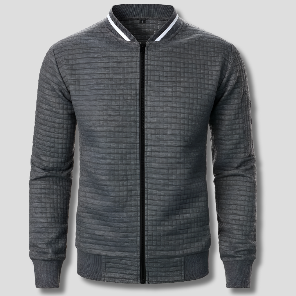 Bequemer und warmer Herrenpullover mit Reißverschluss