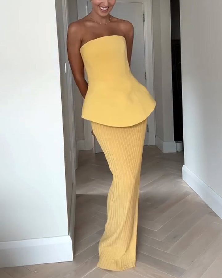 Strapless Maxikleid für Damen