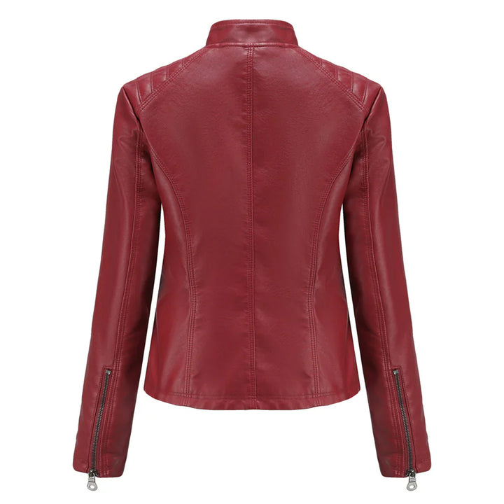Stilvolle Damen-Lederjacke im Biker-Stil