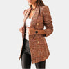 Stilvolle Damen Blazer mit Klassischem Karomuster und Schmaler Passform