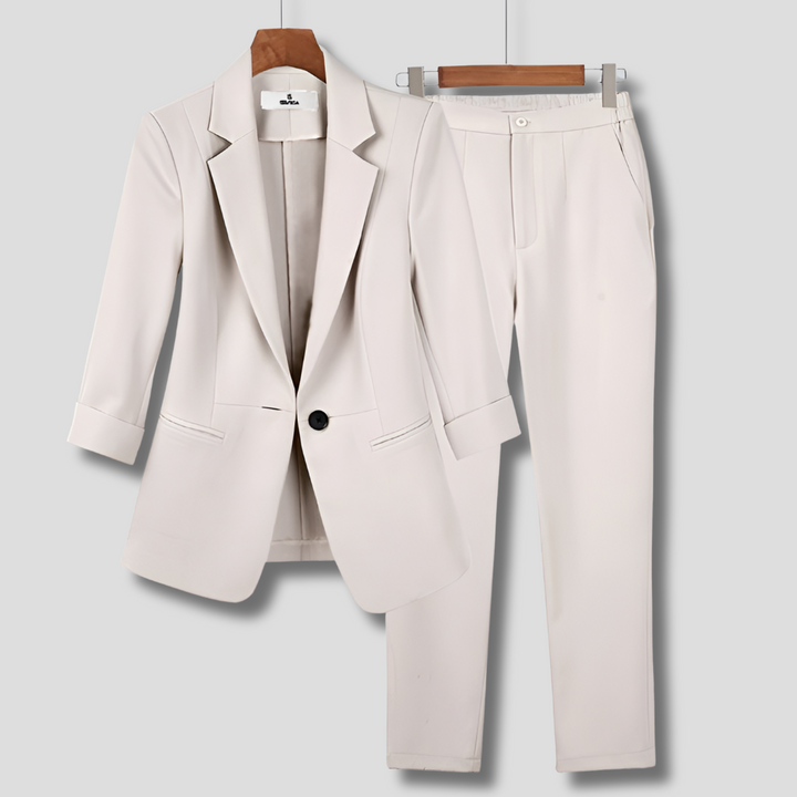 Formelles Anzug-Set für Damen mit Blazer und Hose
