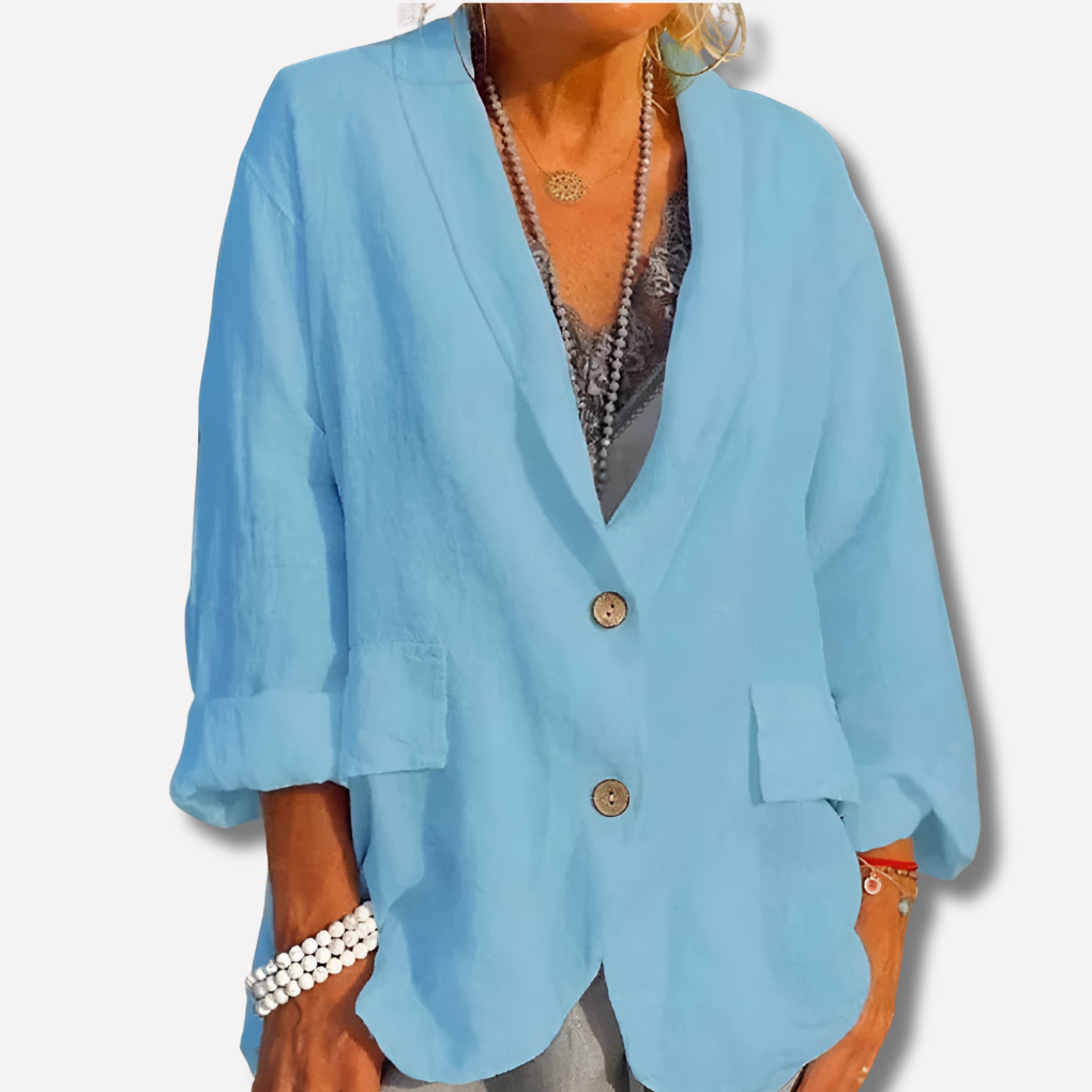 Leinenblazer im Relaxed Fit für Damen