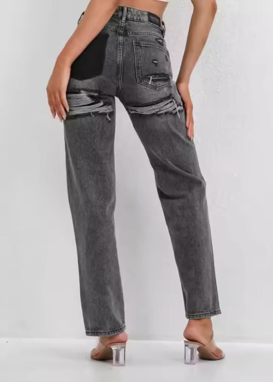 Zerrissene Vintage-Jeans für Damen