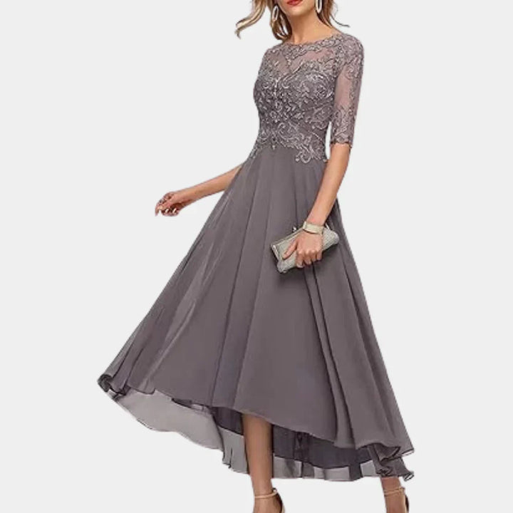 Elegantes knöchellanges Chiffonkleid für Damen