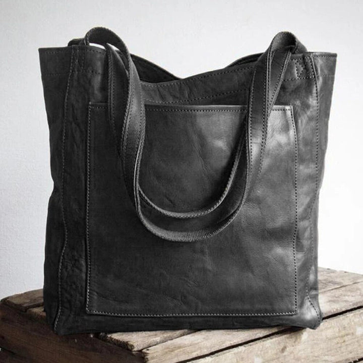 Luxuriöse vegane Leder-Tote-Schultertasche für Damen