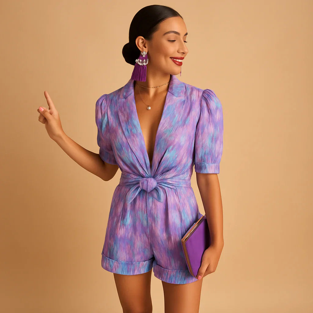 Verspielter Sommerlook mit Puffärmeln