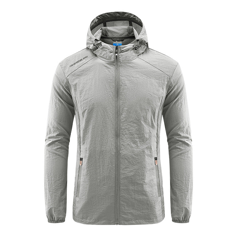 Ultraleichte, wind- und sonnendichte Sommerjacke mit Kapuze für Herren