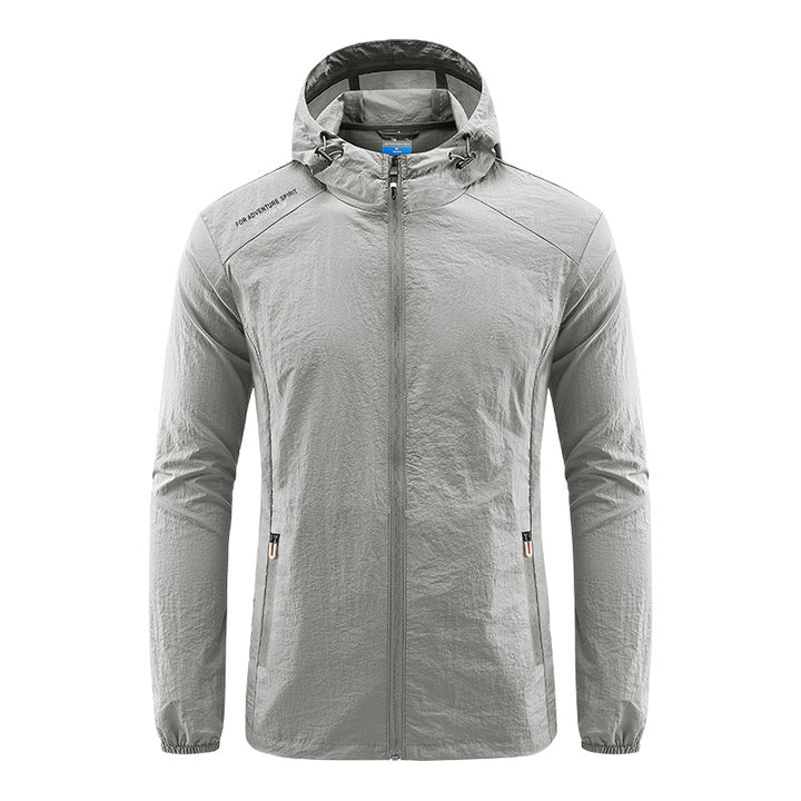Ultraleichte, wind- und sonnendichte Sommerjacke mit Kapuze für Herren