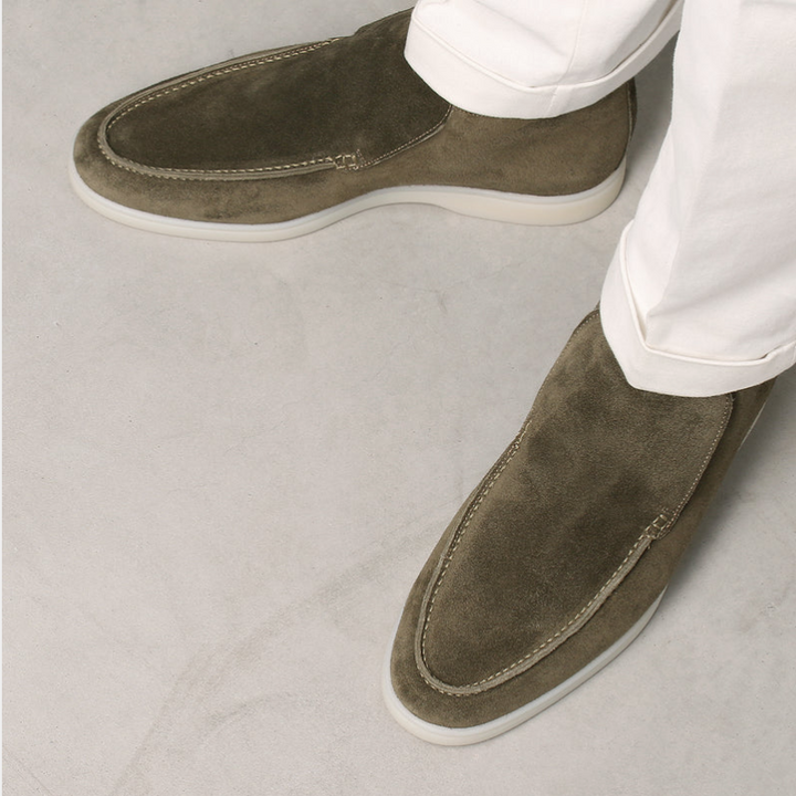 Eleganter Kalbs Suede Herren Loafer