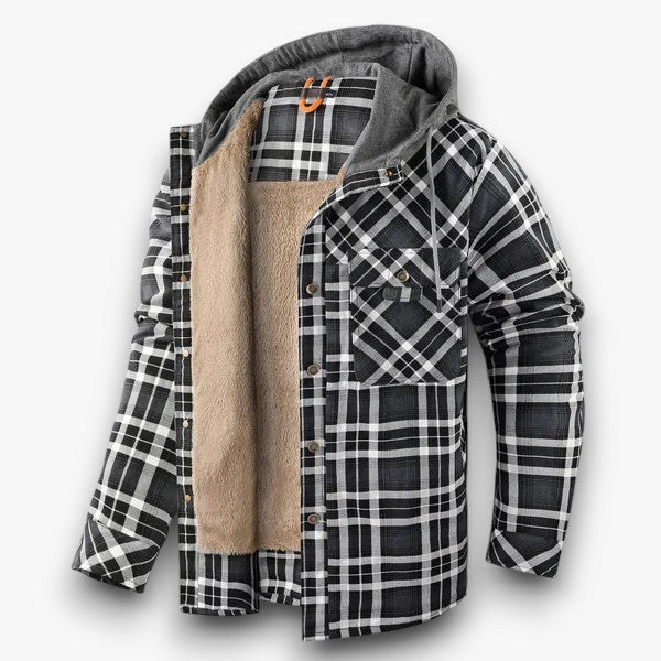 Zeitloses kariertes Hemd mit Kapuze für Herren