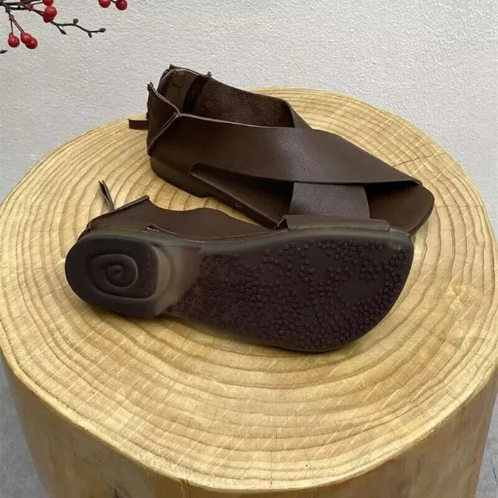 Lederen Vintage Indian Style Sandalen für Damen