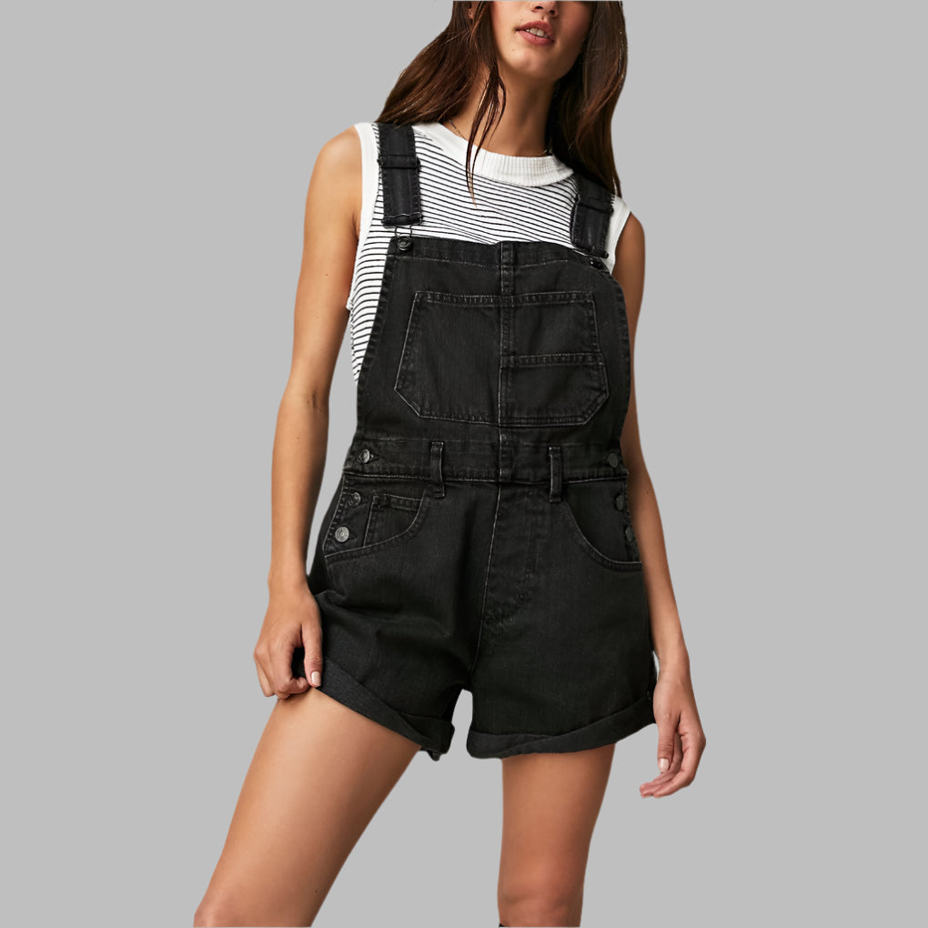Ärmelloser Jeans-Overall im lässigen Chic