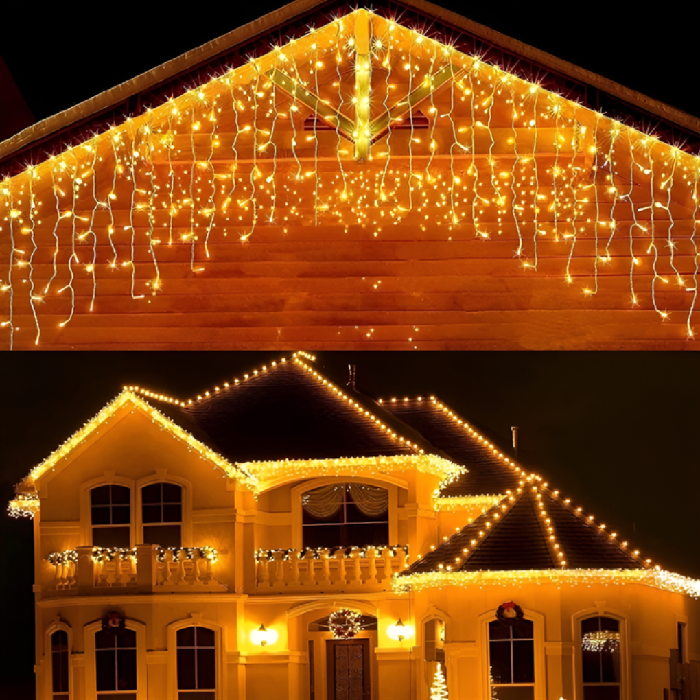 Magischer LED-Lichtervorhang