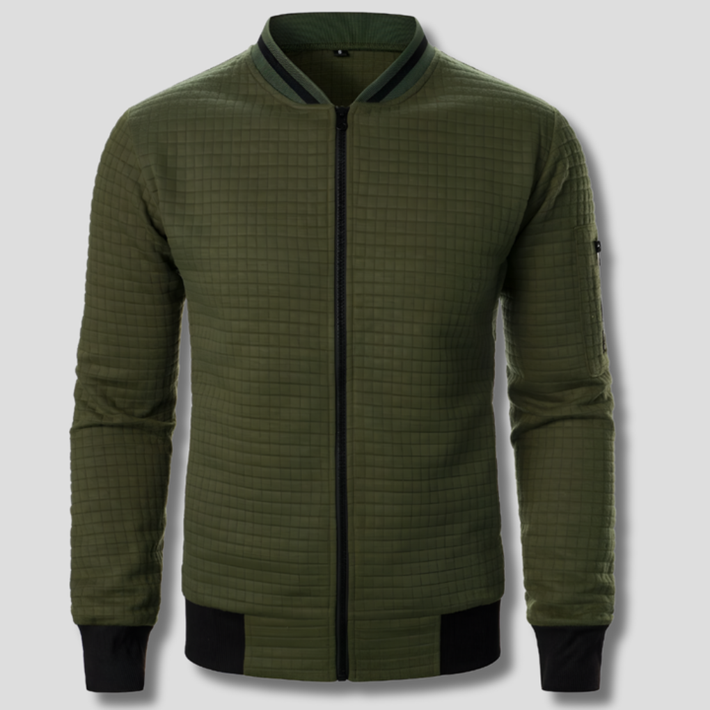 Bequemer und warmer Herrenpullover mit Reißverschluss