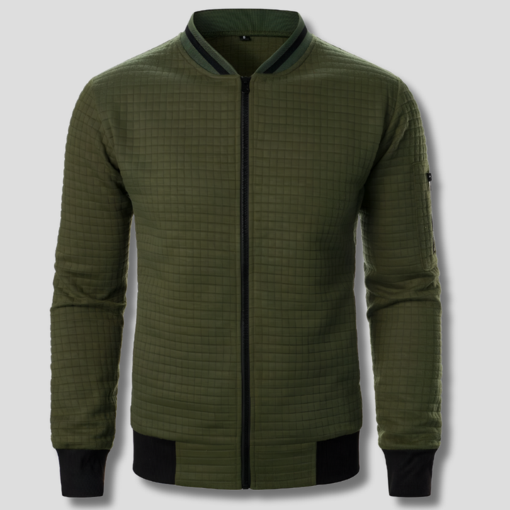 Bequemer und warmer Herrenpullover mit Reißverschluss