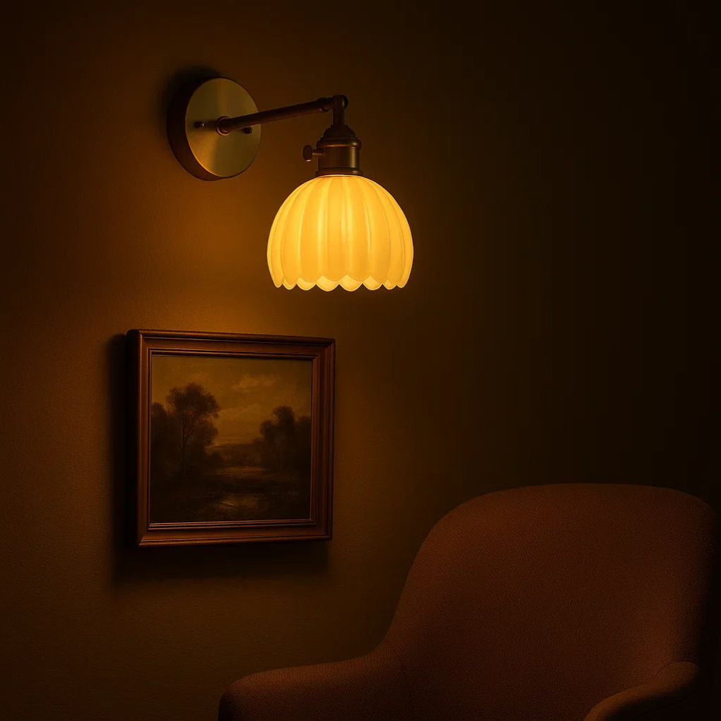 Retro-Wandleuchte – Glas-Tulpen-Design für elegante Beleuchtung