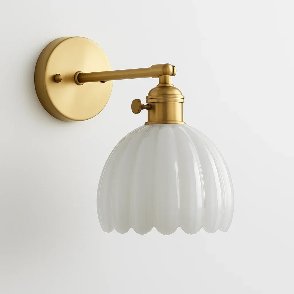 Retro-Wandleuchte – Glas-Tulpen-Design für elegante Beleuchtung