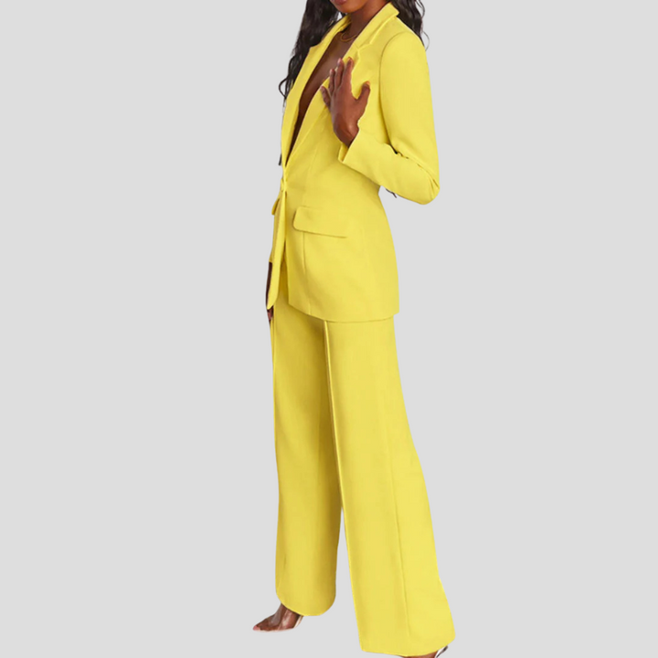 Damen-Blazer- und Hosen-Set