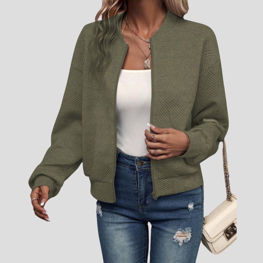 Damen-Strickjacke mit langen Ärmeln