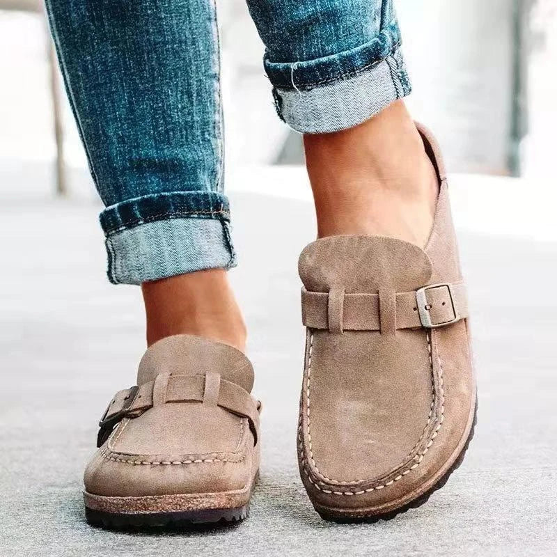Retro-Wildleder-Loafer für Damen im zeitlosen Old-Money-Stil