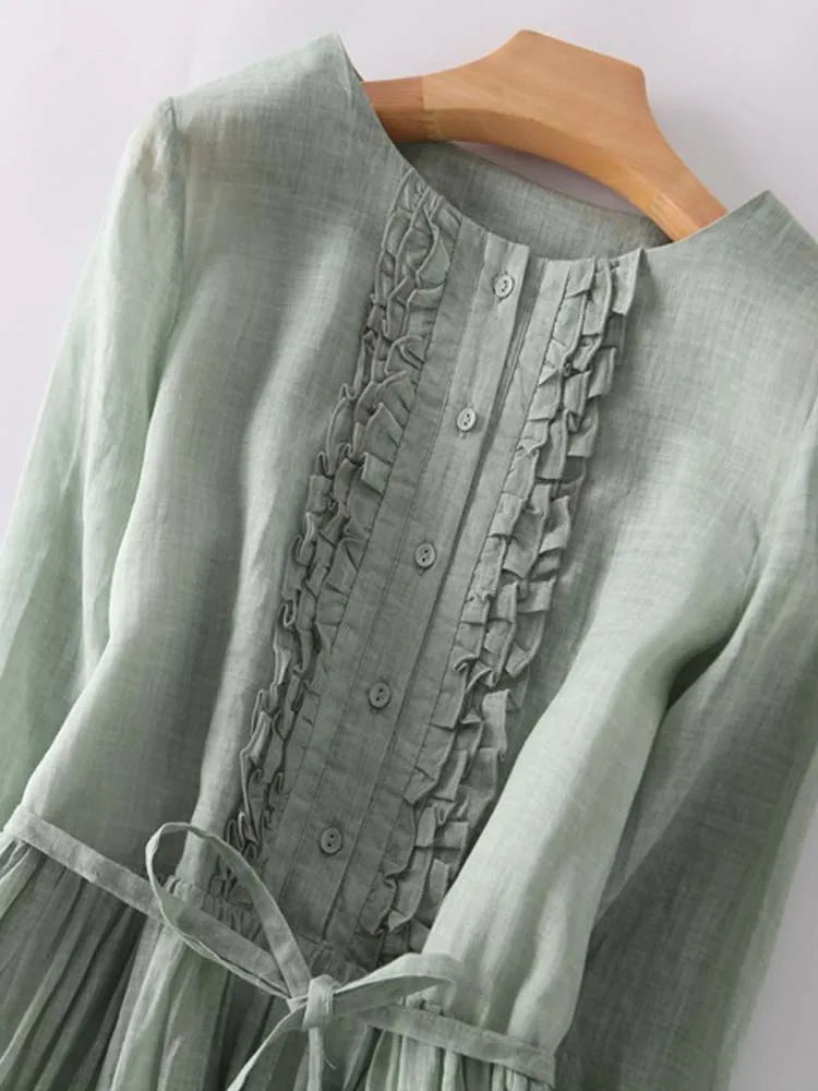 Zoey – Stilvolles Leinenkleid für Damen – Luftig und komfortabel