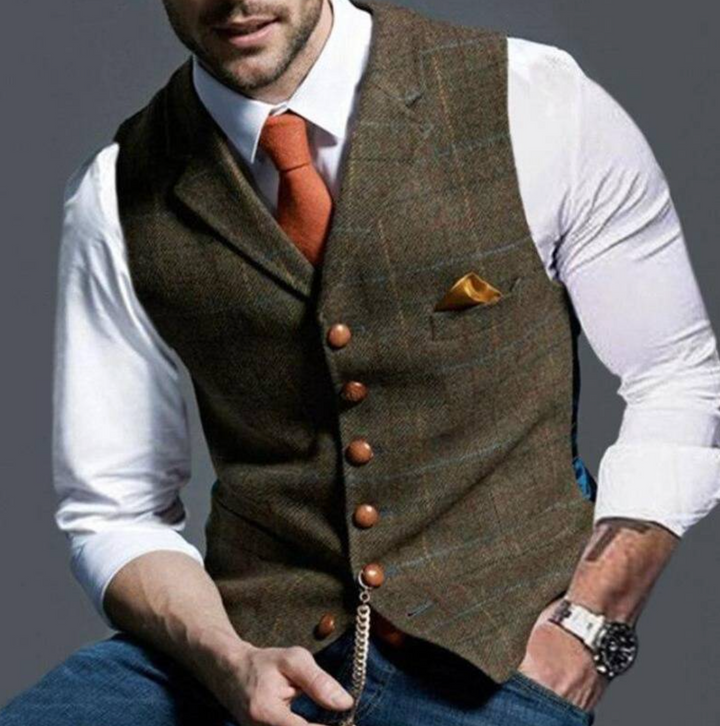 Elegantes Herren-Gilet aus Tweed