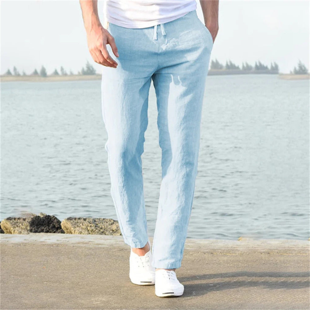 Herren Leinenhose Casual Style für warme Tage