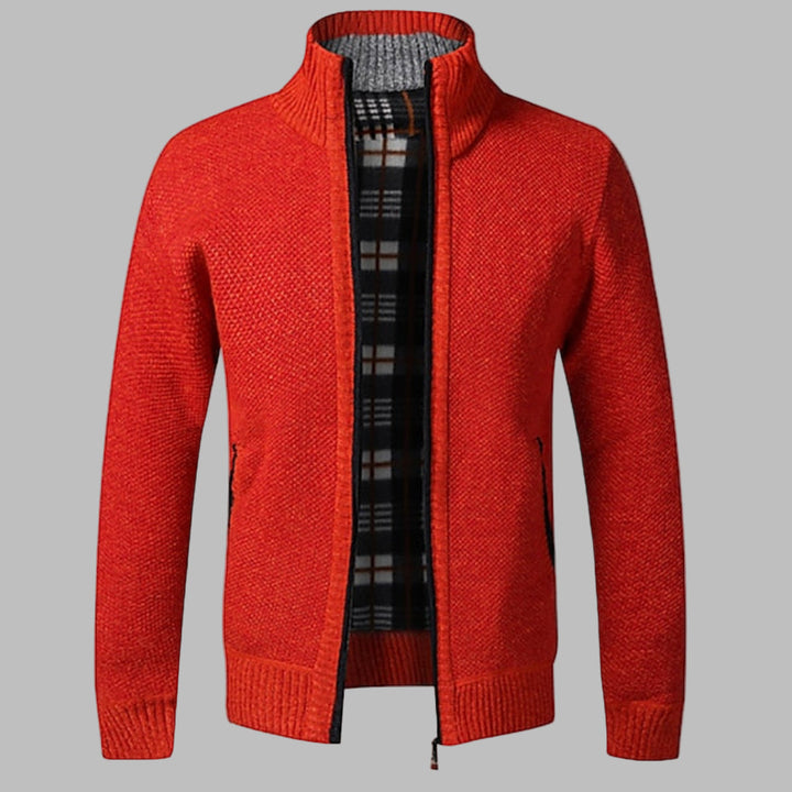 Stylischer Zipper-Strickpullover für Herren