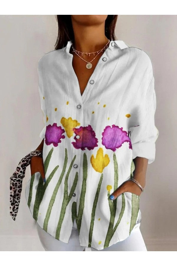 Lässige Damen-Leinenmischungskleid mit V-Ausschnitt und Spitzenbesatz