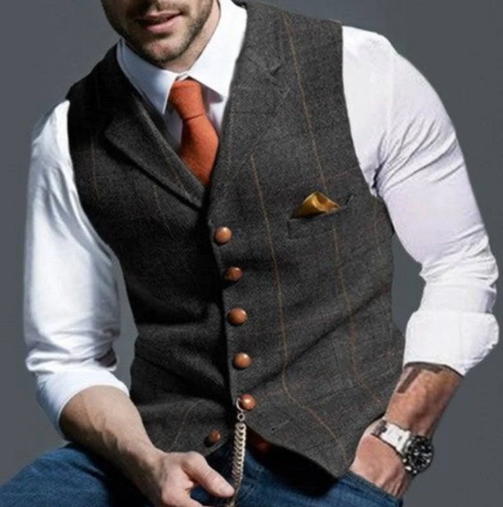 Elegantes Herren-Gilet aus Tweed