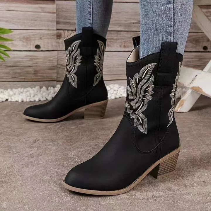 Hochwertige Western-Cowboystiefel aus veganem Leder