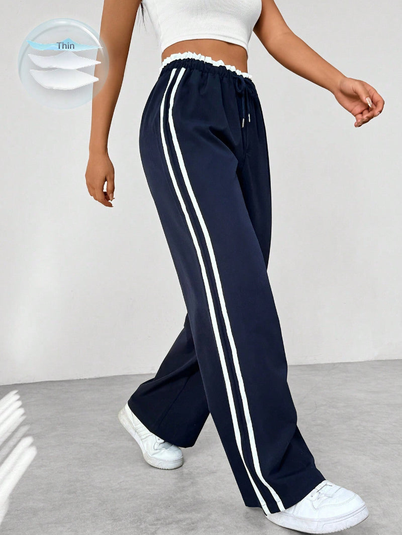 Niek | Trendy Sportieve Wide-Leg Broek