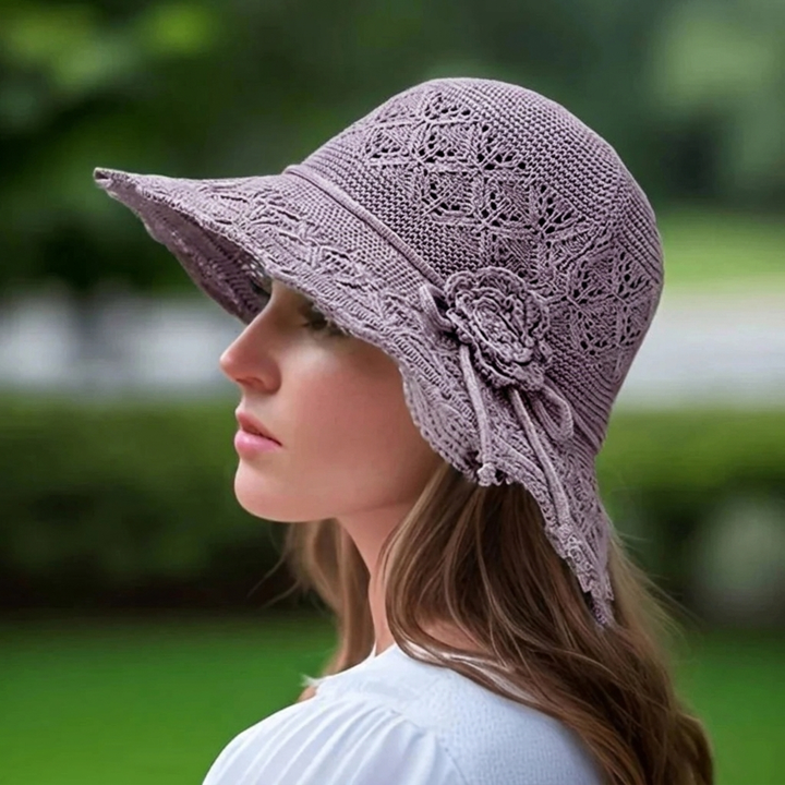 Eleganter Sonnenhut aus Spitze für Damen