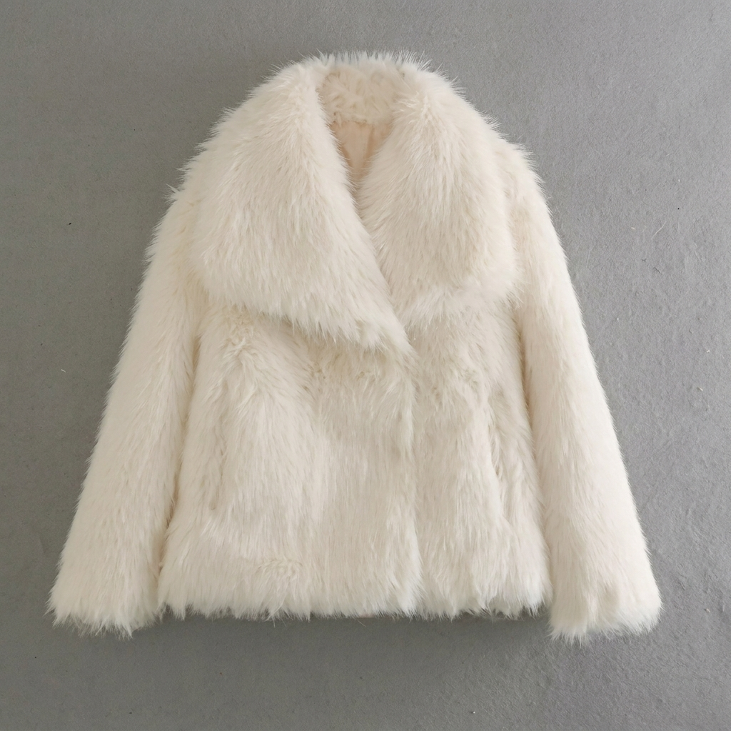 Damen Kunstpelzjacke