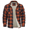 Karierte Jacke mit Fleecefutter