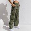 Trendige High Waist Cargo Jeans für Damen
