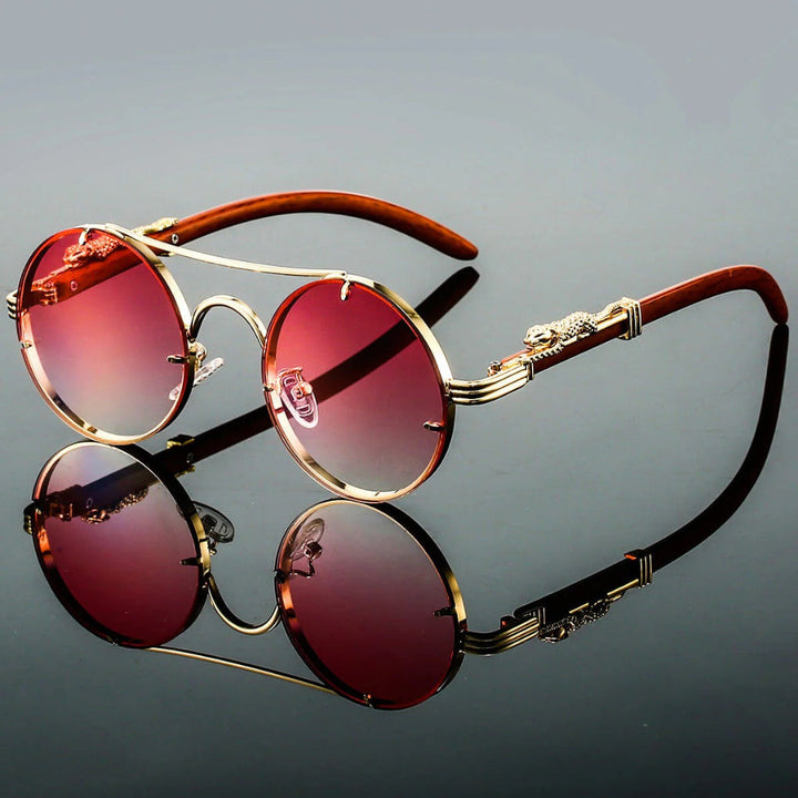 Retro-Stil med moderne beskyttelse Vintage-Sonnenbrille med Doppelsteg