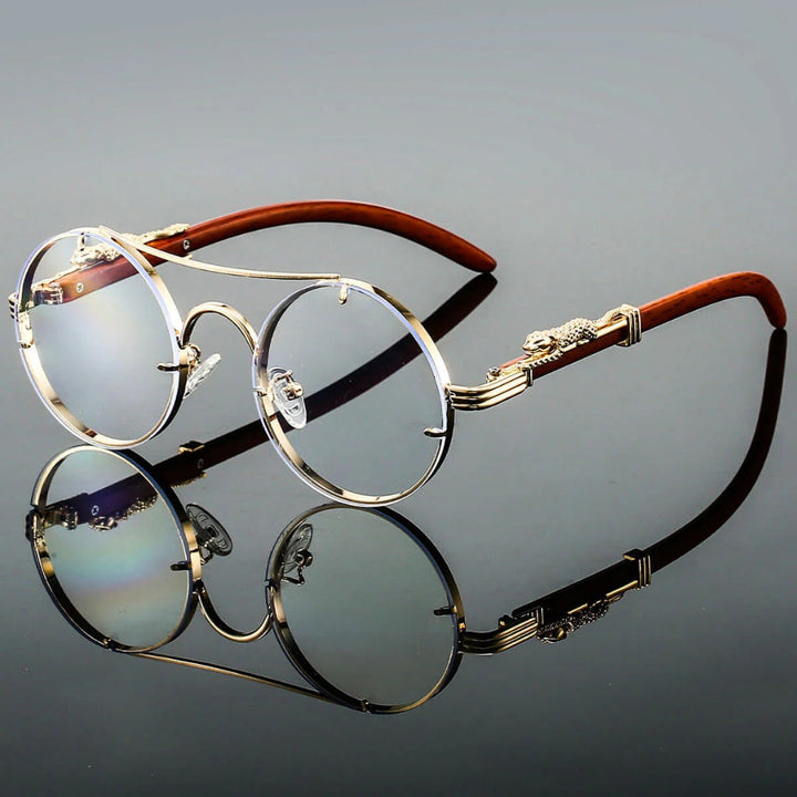 Retro-Stil med moderne beskyttelse Vintage-Sonnenbrille med Doppelsteg