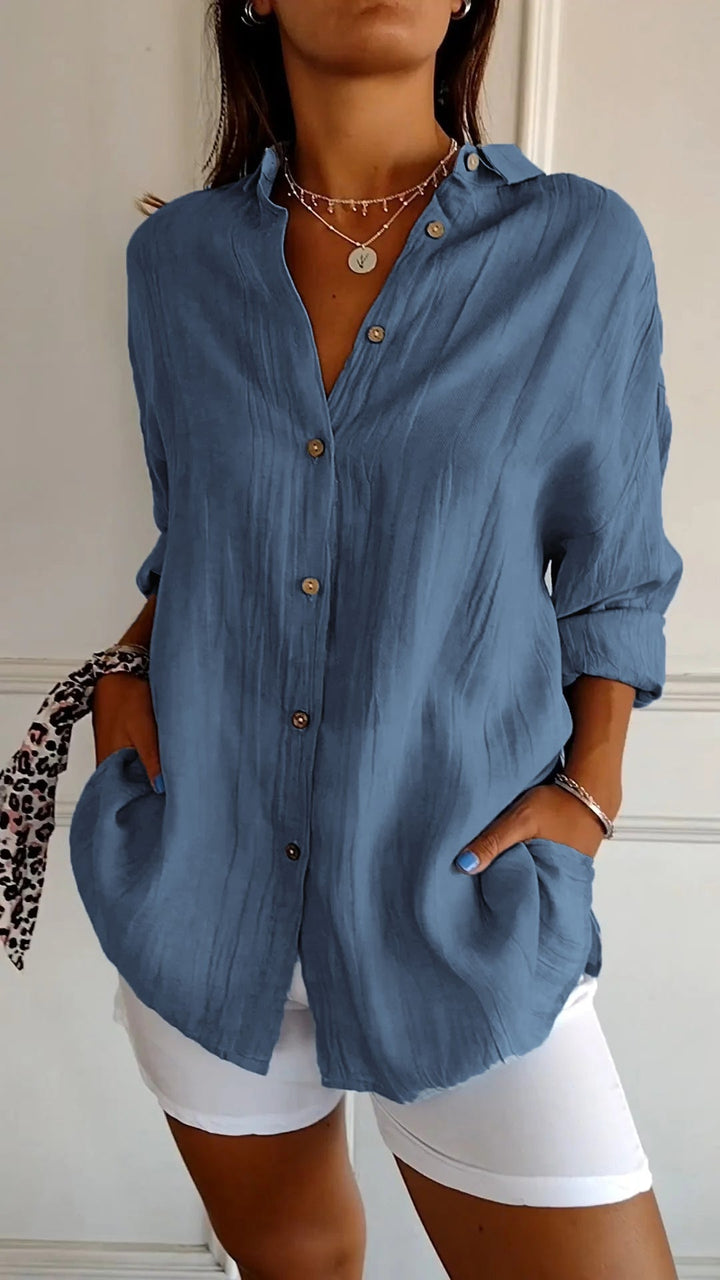 Zeitlose Button-Down Bluse für Damen mit Klassischem Schnitt