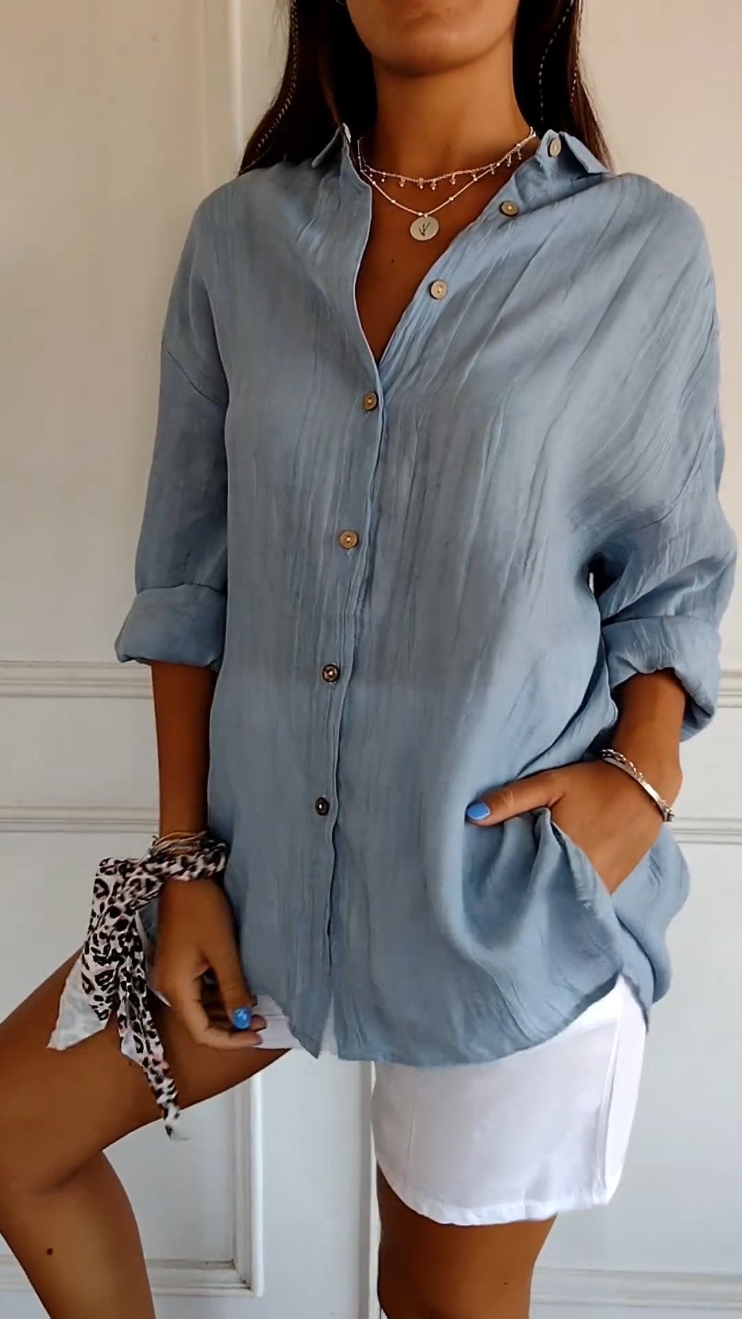 Zeitlose Button-Down Bluse für Damen mit Klassischem Schnitt
