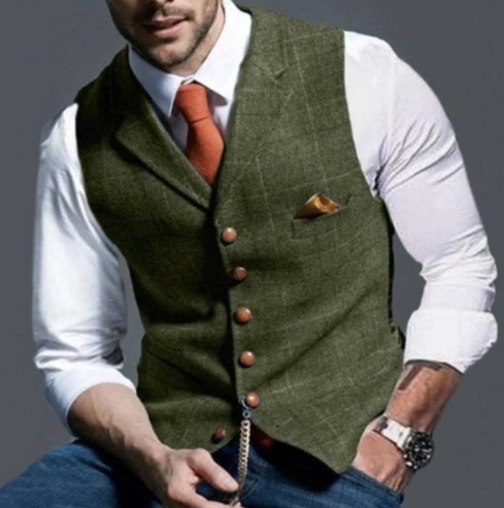 Elegantes Herren-Gilet aus Tweed