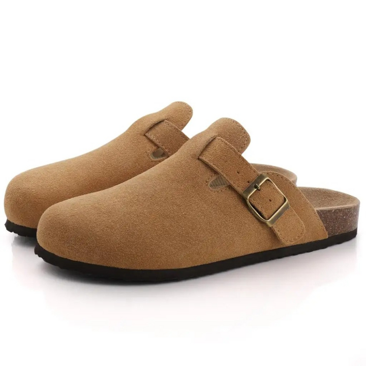 Orthopädische Suede-Kork-Slipper für Damen