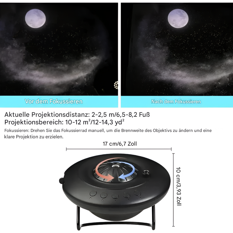 Galaxienprojektor mit Planetariumseffekten