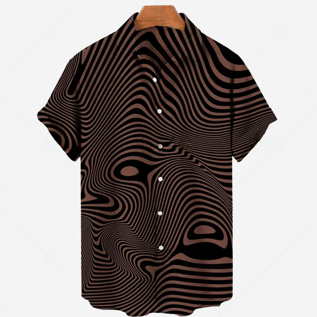 Lässiges Kurzarmhemd mit Print Müheloser Style für jeden Anlass